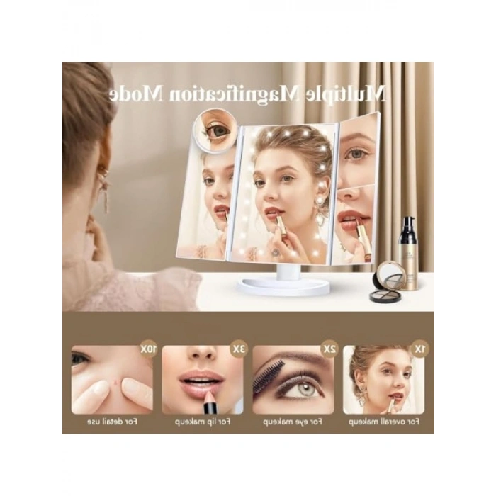 LED Işıklı Katlanabilir Makyaj Aynası
