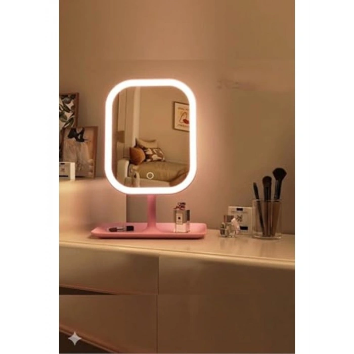 Led Işıklı Makyaj Aynası, USB ile Şarj Edilebilir, Taşınabilir