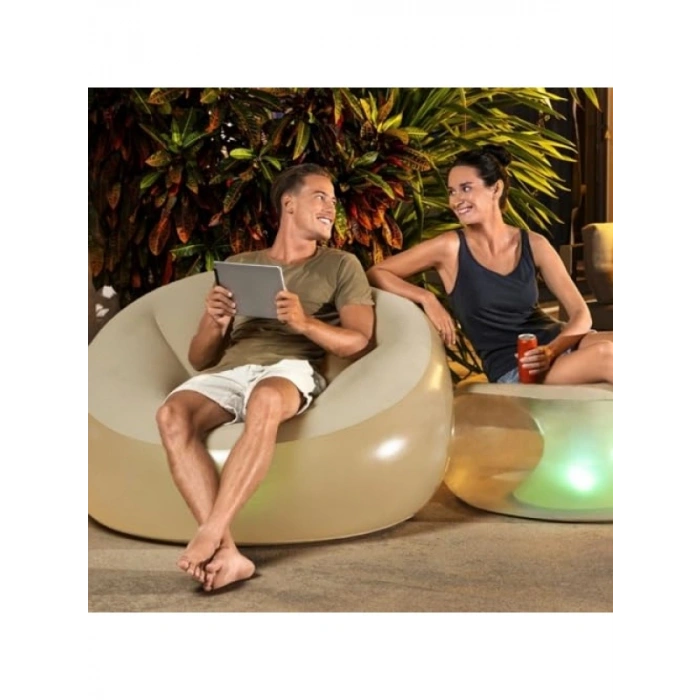 LED Işıklı Şişirilebilir Sandalye - 1.02m x 97cm x 71cm