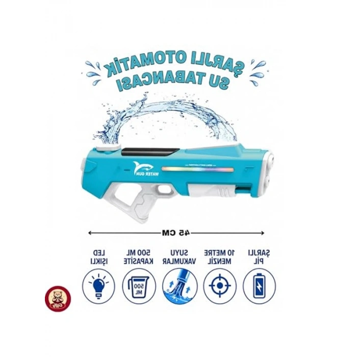 LED Işıklı Su Tabancası ile 500 ML Su Kapasitesi ve 10 Metre Menzil