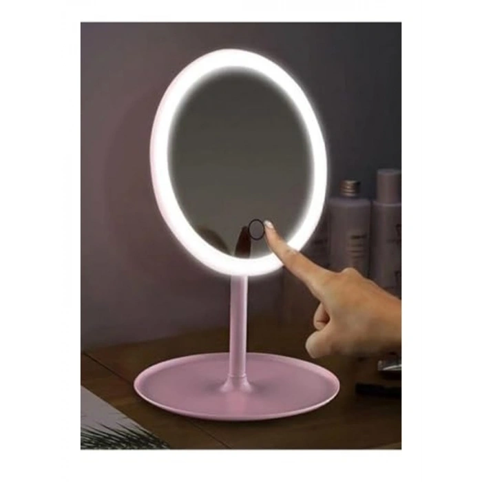 Led Işıklı Yuvarlak Makyaj Aynası, USB Li Tasarım