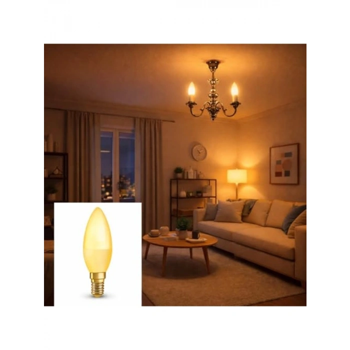 LED Mum Ampul, 4.9W E14, Dekoratif ve Enerji Tasarruflu
