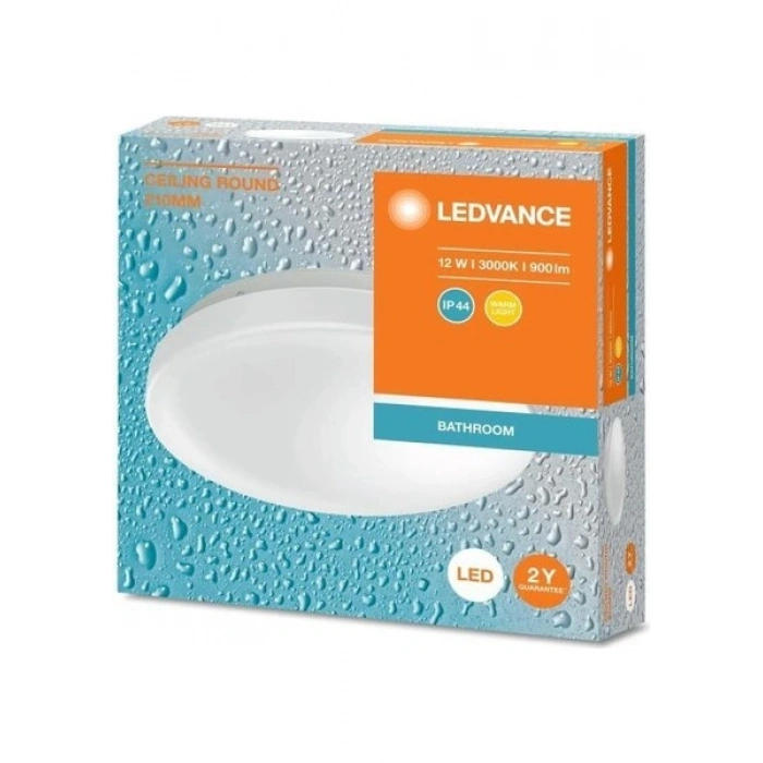 Ledvance 12W LED Plafonyer 3000K Sarı Işık Tavan Armatür Banyo Lambası