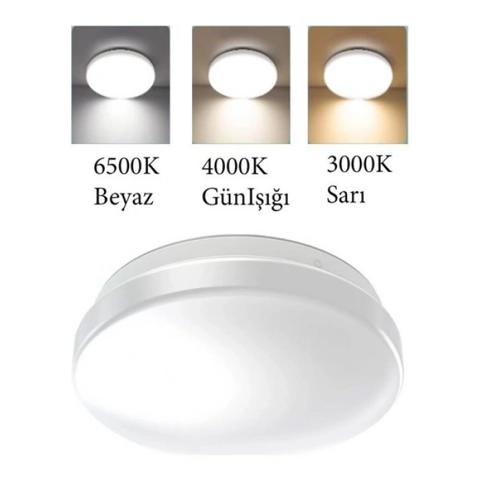 Ledvance Osram - Ledvance 12W LED Plafonyer 6500K Beyaz Işık - Tavan Armatür Banyo Lambası