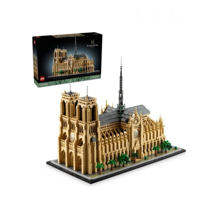 LEGO® Architecture Notre Dame Katedrali 21061 - Yetişkinler için Dekoratif ve Sergilenebilir Model Yapım Seti (4383 Parça)