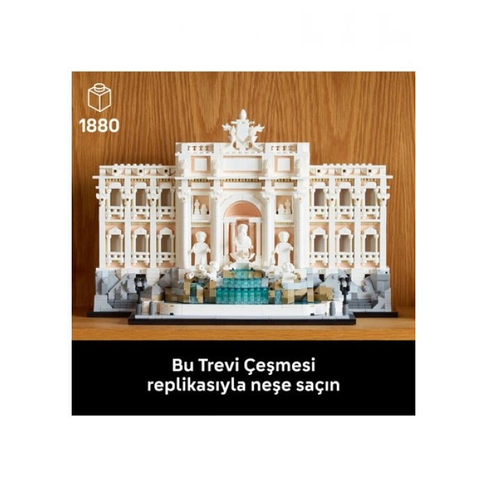 LEGO® Architecture Trevi Çeşmesi 21062 - Yetişkinler için Dekoratif ve Sergilenebilir Model Yapım Seti (1880 Parça)