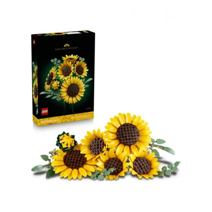LEGO® Botanicals Ayçiçeği Buketi 11502 - Anneler Günü Hediyesi 6 Ayçiçeği İçeren Dekoratif Model Yapım Seti (686 Parça)