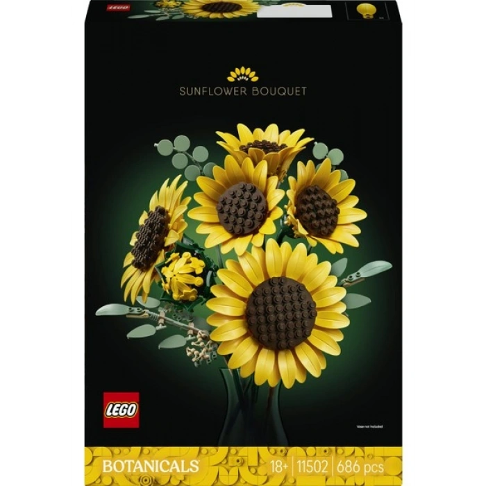 LEGO® Botanicals Ayçiçeği Buketi 11502 - Anneler Günü Hediyesi 6 Ayçiçeği İçeren Dekoratif Model Yapım Seti (686 Parça)