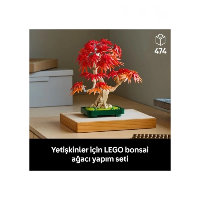LEGO® Botanicals Japon Kırmızı Akçaağaç Bonsai Ağacı 10348 - Yetişkin Bitki Severler için Bitki Modeli Yapım Seti (474 Parça)