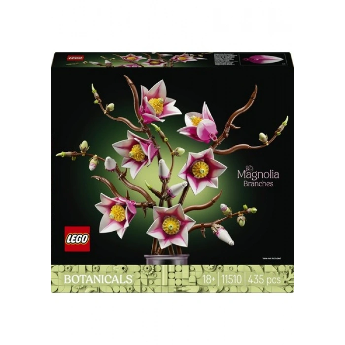 LEGO® Botanicals Manolya Dalları 11510 - Anneler Günü Hediyesi Çeşitli Detaylar İçeren Çiçek Buketi Model Yapım Seti (435 Parça)