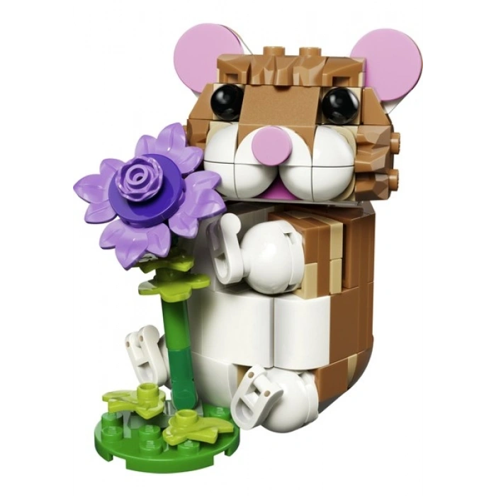 LEGO® Creator 3’ü 1 Arada Sevimli Hamster ile Çiçek 31376 – 7+ Yaş için Yaratıcı Oyuncak Yapım Seti (166 Parça)