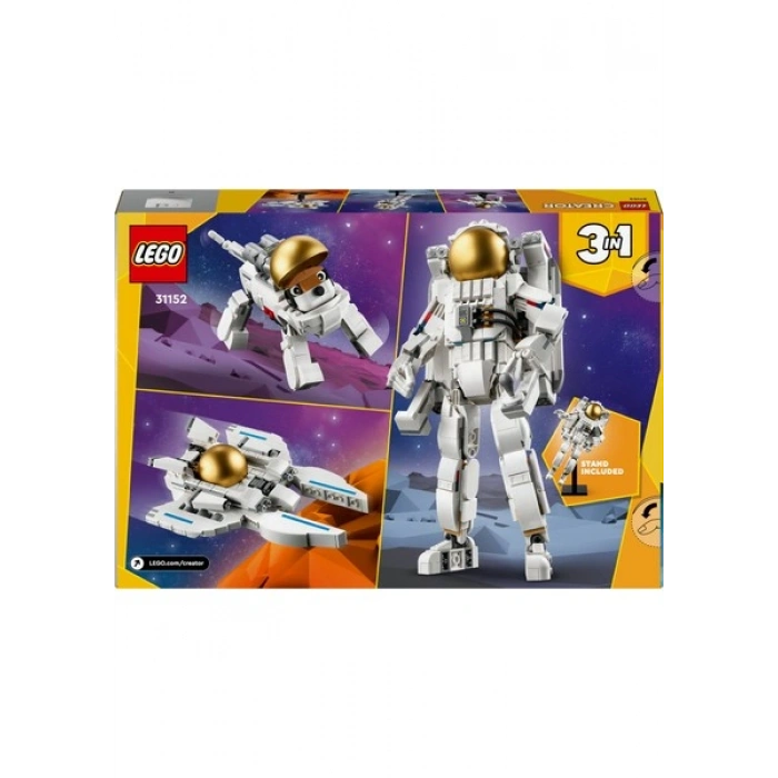 LEGO® Creator 3’ü 1 Arada Uzay Astronotu 31152 - 9 Yaş & Üzeri Çocuklar için Yaratıcı Oyuncak Yapım Seti (647 Parça)