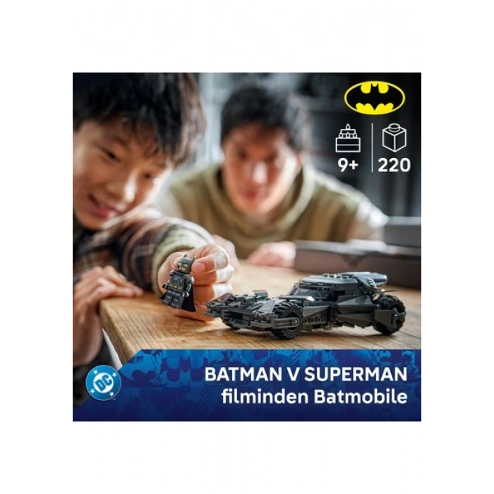 LEGO ® DC Batman™ Batman ve Superman™ Batmobile™ 76331 – 9+ için Minifigür İçeren Yaratıcı Oyuncak Yapım Seti (220 Parça)
