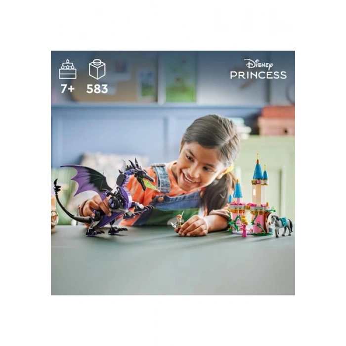 LEGO® │ Disney Princess Malefiz’in Ejderha Formu 43240 - 7 Yaş & Üzeri Çocuklar için Yaratıcı Oyuncak Yapım Seti (583 Parça)