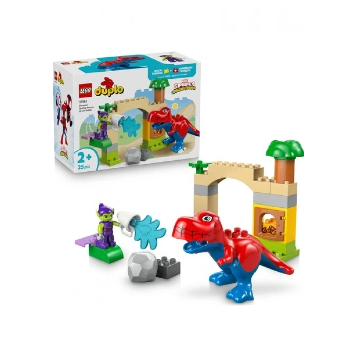 LEGO ® DUPLO® │Marvel Dinozor Spidey-Rex, Yeşil Goblin’e Karşı 10463 - 2+ Yaş için Figür İçeren Eğitici Oyuncak Yapım Seti (25P)