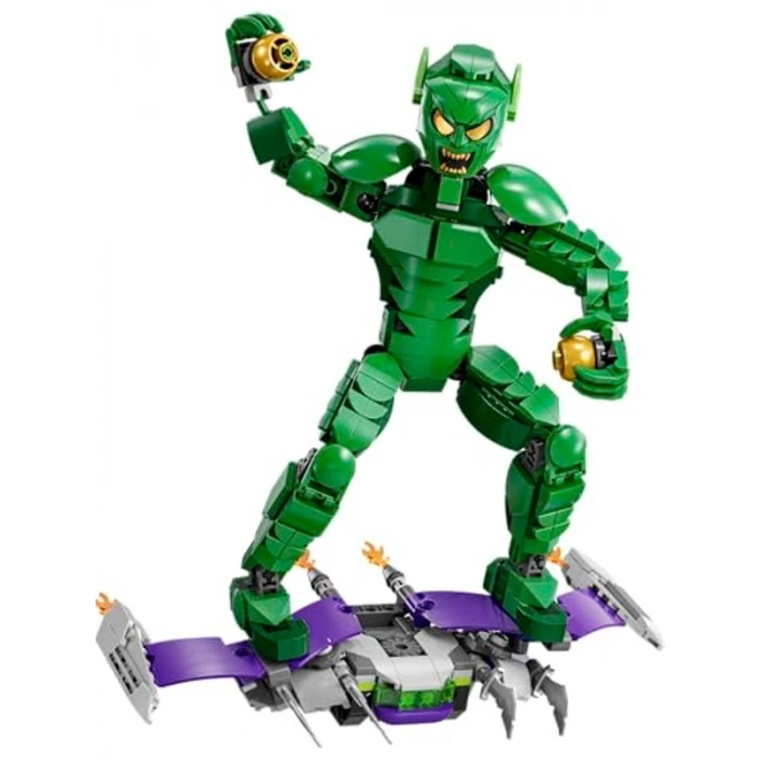 LEGO Marvel Green Goblin Yapım Figürü 76284 – 8 Yaş ve Üzeri Çocuklar için Süper Kahraman Hediyesi Fikri, 2 Bal Kabağı Bombası Dahil Orijinal Aksesuarlar İçeren Yaratıcı Oyuncak Yapım Seti (471 Parça)