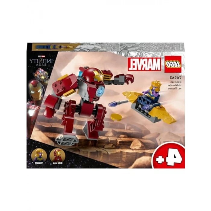 LEGO Marvel Iron Man Hulkbuster Thanos’a Karşı 76263 – 4 Yaş ve Üzeri Çocuklar için Süper Kahraman Hediyesi Fikri, Iron Man ve Uçağıyla Thanos Minifigürleri İçeren Oyuncak Yapım Seti (66 Parça)