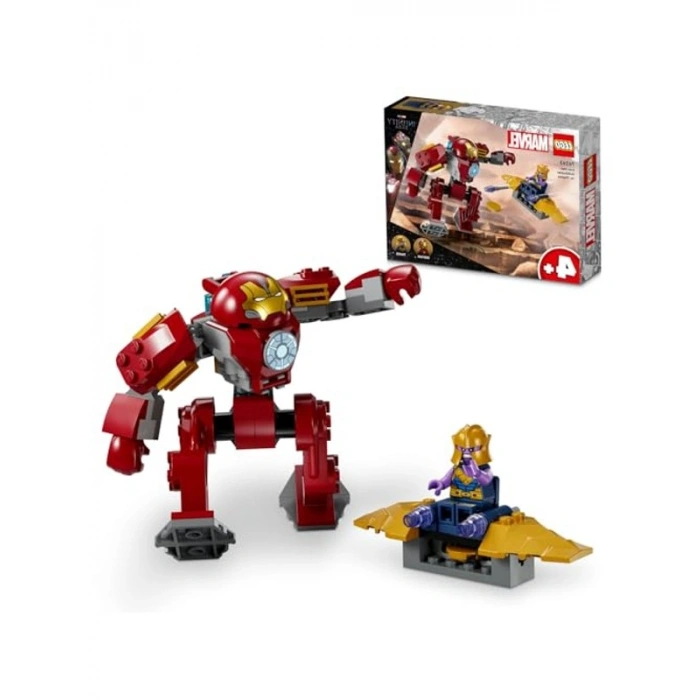LEGO Marvel Iron Man Hulkbuster Thanos’a Karşı 76263 – 4 Yaş ve Üzeri Çocuklar için Süper Kahraman Hediyesi Fikri, Iron Man ve Uçağıyla Thanos Minifigürleri İçeren Oyuncak Yapım Seti (66 Parça)