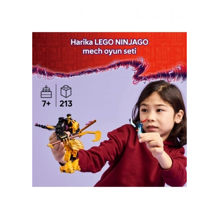 LEGO ® NINJAGO® Arin’in Spinjitzu Savaş Robotu 71839 - 7+ Çocuklar için Minifigür ve Ejderha Modeli İçeren Yapım Seti (213P)