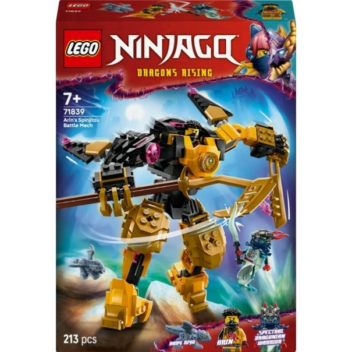 LEGO ® NINJAGO® Arin’in Spinjitzu Savaş Robotu 71839 - 7+ Çocuklar için Minifigür ve Ejderha Modeli İçeren Yapım Seti (213P)