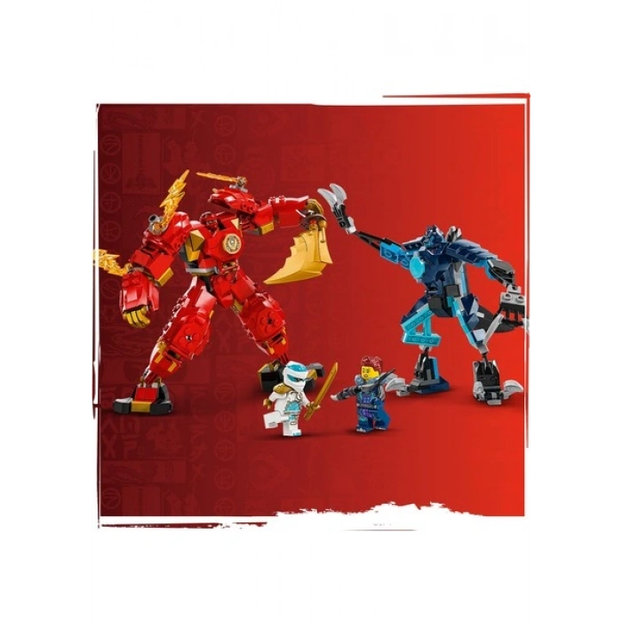 LEGO® NINJAGO® Kainin Ateş Elementi Robotu 71808 - 7 Yaş & Üzeri Çocuklar için Yaratıcı Oyuncak Yapım Seti (322 Parça)