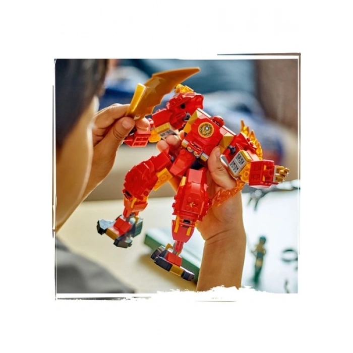 LEGO® NINJAGO® Kainin Ateş Elementi Robotu 71808 - 7 Yaş & Üzeri Çocuklar için Yaratıcı Oyuncak Yapım Seti (322 Parça)