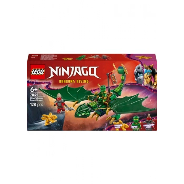 LEGO® NINJAGO® Lloydun Yeşil Orman Ejderhası 71829 - 6 Yaş & Üzeri Çocuklar için Yaratıcı Oyuncak Yapım Seti (128 Parça)