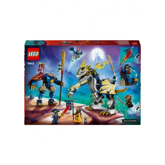 LEGO ® NINJAGO® Rogue’un Robot Ejderha Binicisi 71843 - 8+ Çocuklar için 4 Minifigür İçeren Yaratıcı Oyuncak Yapım Seti (584 Pr)
