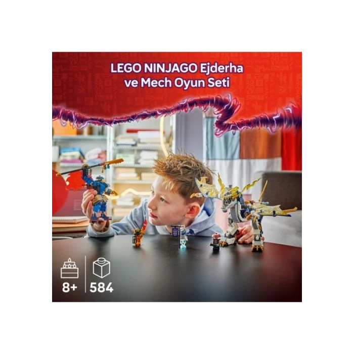 LEGO ® NINJAGO® Rogue’un Robot Ejderha Binicisi 71843 - 8+ Çocuklar için 4 Minifigür İçeren Yaratıcı Oyuncak Yapım Seti (584 Pr)