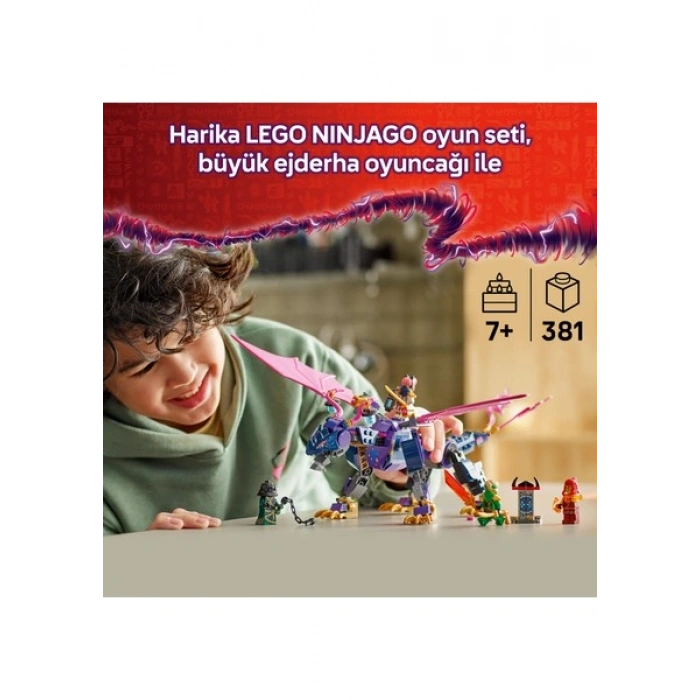 LEGO ® NINJAGO® Usta Ejderha Rontu 71842 - 7 Yaş ve Üzeri Çocuklar için 4 Minifigür İçeren Yaratıcı Oyuncak Yapım Seti (381 Parça)