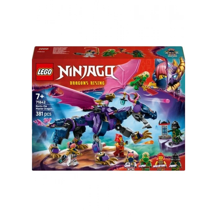 LEGO ® NINJAGO® Usta Ejderha Rontu 71842 - 7 Yaş ve Üzeri Çocuklar için 4 Minifigür İçeren Yaratıcı Oyuncak Yapım Seti (381 Parça)