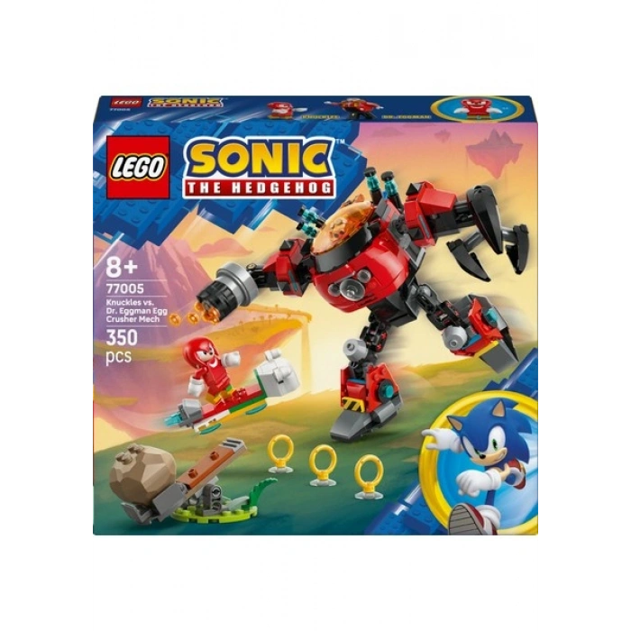 Lego® Sonic The Hedgehog™ Knuckles, Dr. Eggman’ın Egg Crusher Robotuna Karşı 77005 – 8+ Çocuklar Için Oyuncak Yapım Seti (350P)
