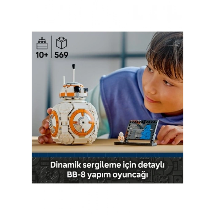 LEGO® Star Wars™ BB-8™ Astromech Droidi 75452 - 10 Yaş ve Üzeri Çocuklar için Koleksiyonluk Sergileme Modeli Yapım Seti (569 Parça)