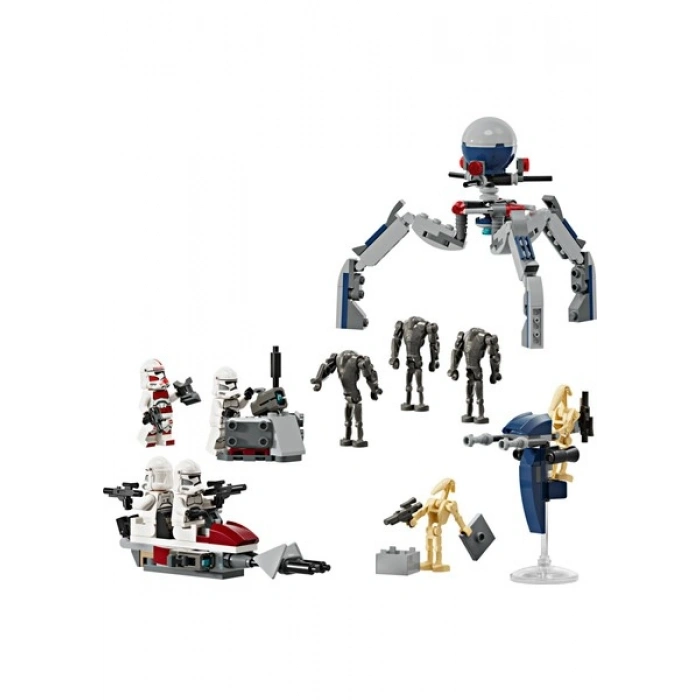 LEGO® Star Wars™ Klon Trooper ve Savaş Droidi Savaş Paketi Seti 75372- 7 Yaş ve Üzeri Star Wars Sevenler için Yaratıcı Oyuncak Yapım Seti (215 Parça)