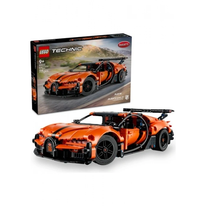 LEGO® Technic Bugatti Chiron Pur Sport Hiper Araba 42222 - 9 Yaş ve Üzeri Çocuklar için Yarış Arabası Oyuncak Yapım Seti (771 Parça)
