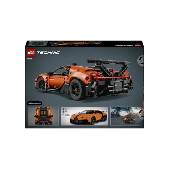 LEGO® Technic Bugatti Chiron Pur Sport Hiper Araba 42222 - 9 Yaş ve Üzeri Çocuklar için Yarış Arabası Oyuncak Yapım Seti (771 Parça)