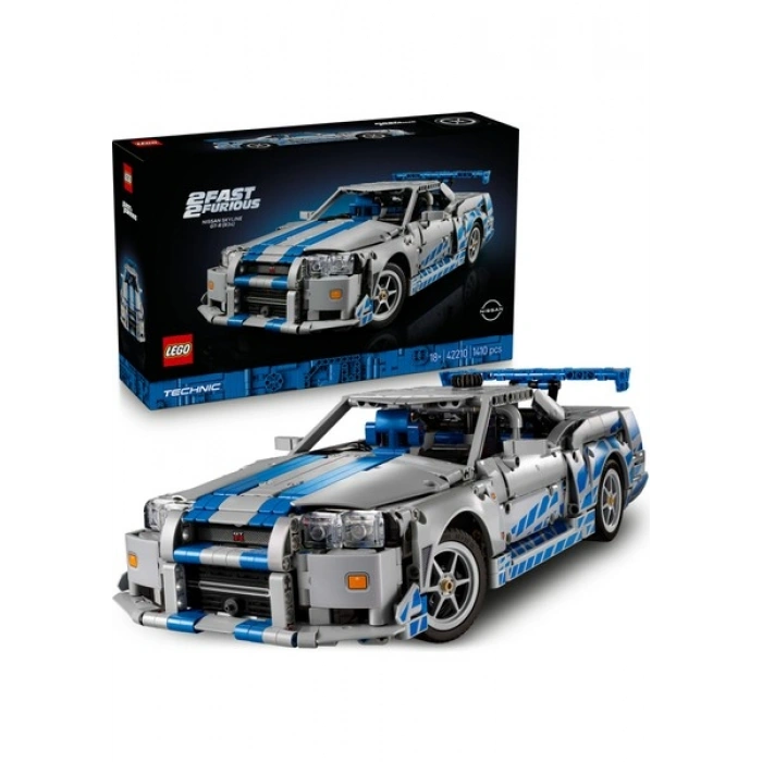 LEGO ® Technic™ Daha Hızlı Daha Öfkeli Nissan Skyline Gt-R (R34) Araba 42210 - 18+ Yaratıcı Araç Modeli Yapım Seti (1410 Parça)