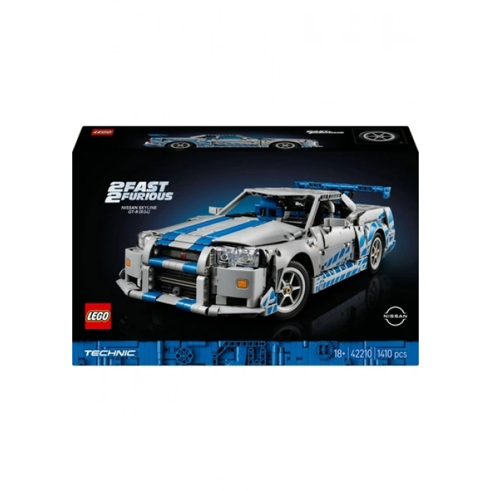 LEGO ® Technic™ Daha Hızlı Daha Öfkeli Nissan Skyline Gt-R (R34) Araba 42210 - 18+ Yaratıcı Araç Modeli Yapım Seti (1410 Parça)