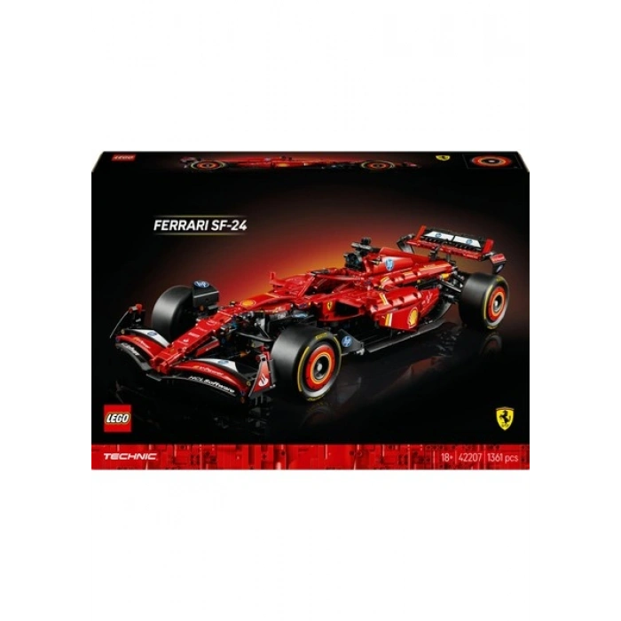 LEGO® Technic Ferrari SF-24 F1 Araba 42207 - Yetişkinler için Koleksiyonluk Yaratıcı Model Yapım Seti (1361 Parça)