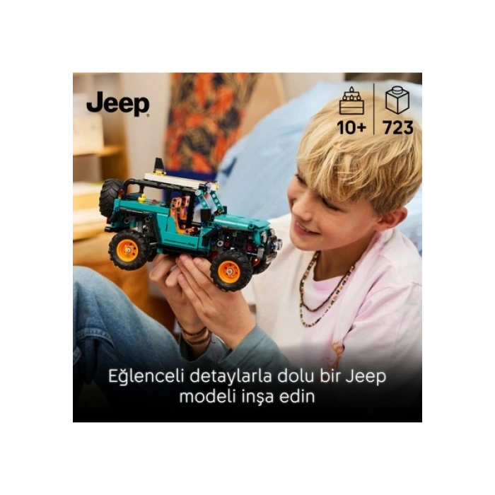 LEGO Technic™ Jeep® Wrangler Rubicon Suv 42227 - 10 Yaş ve Üzeri Çocuklar Için Ördek Içeren Oyuncak Yapım Seti (723 Parça)