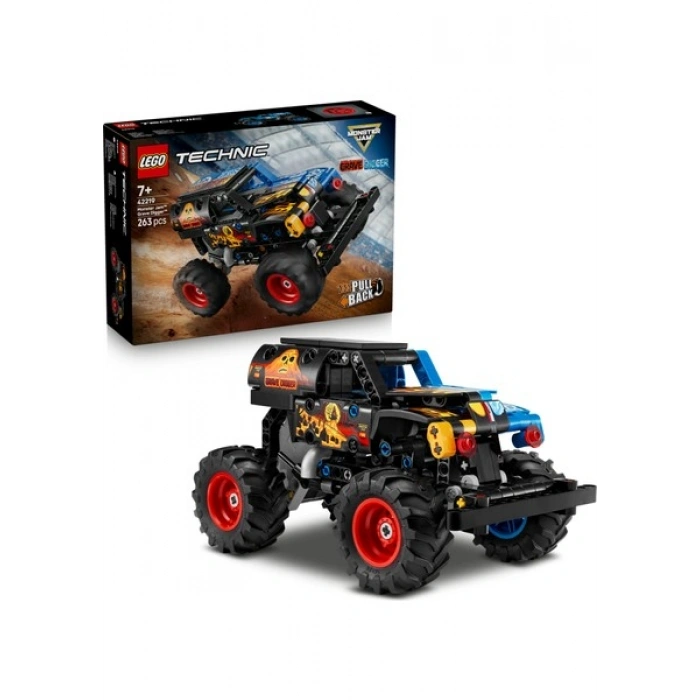 LEGO ® Technic Monster Jam™ Grave Digger™ Ateş ve Buz 42219 - 7 Yaş ve Üzeri Çocuklar için Çek-Bırak Kamyon Yapım Seti (263 Parça)