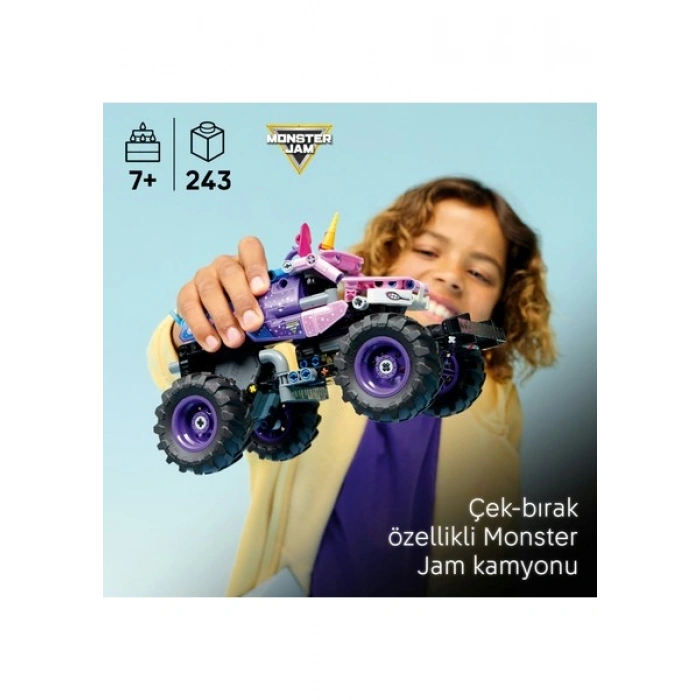 LEGO ® Technic Monster Jam™ Sparkle Smash™ Çek-Bırak 42220 - 7 Yaş ve Üzeri Çocuklar için Yaratıcı Oyuncak Yapım Seti (243 Parça)