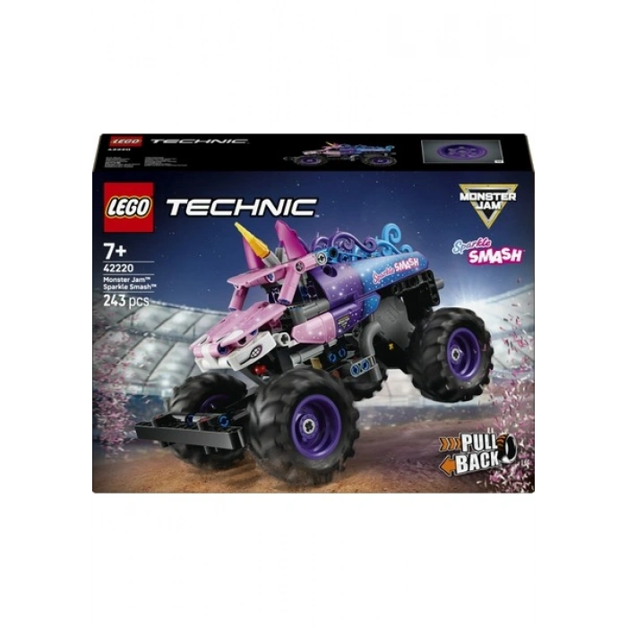 LEGO ® Technic Monster Jam™ Sparkle Smash™ Çek-Bırak 42220 - 7 Yaş ve Üzeri Çocuklar için Yaratıcı Oyuncak Yapım Seti (243 Parça)