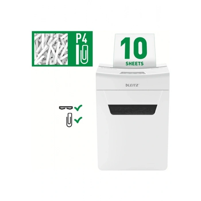 Leitz IQ Protect 10X P4 Evrak İmha Makinesi