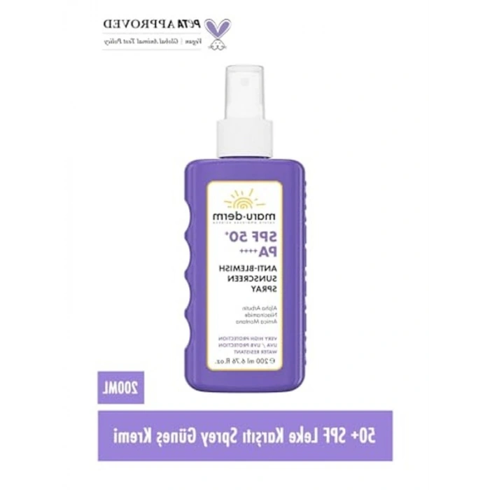 Leke Karşıtı Vücut Güneş Kremi Spreyi, SPF 50+, 200 ml
