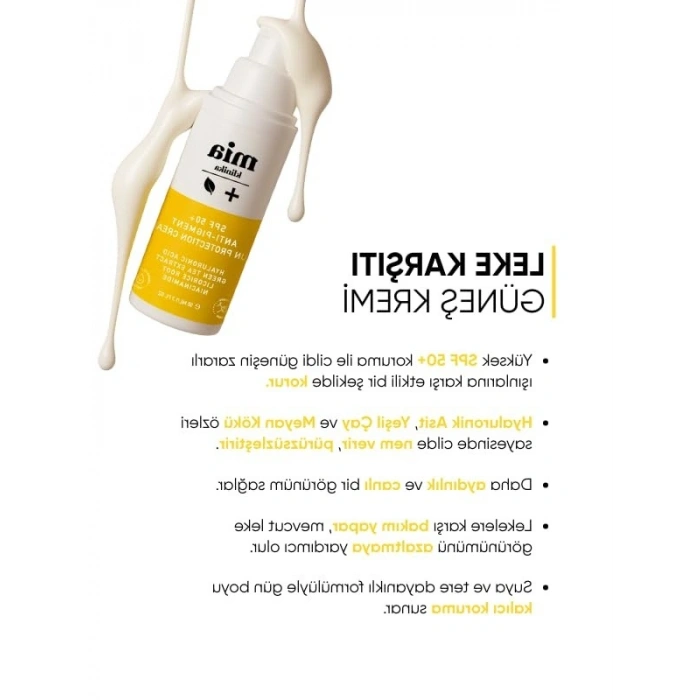Leke Karşıtı Yüz Güneş Kremi, 50 SPF Koruma