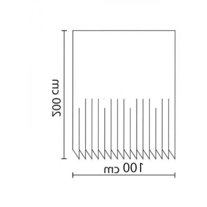 Leke Tutmaz Banyo Duş Perdesi - 1X100x200 cm, Tek Kanat
