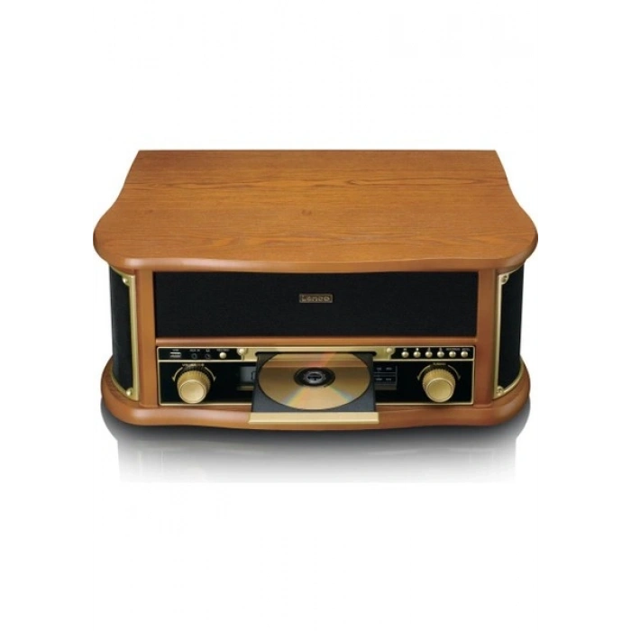 Lenco Classic Phono TCD-2571 Retro Pikap Bluetooth USB Dab+/Fm Radyo CD Kaset Ahşap Plak Çalar