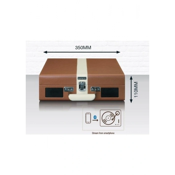 Lenco Classic Phono TT-120 Şarjlı Bluetoothlu Pikap Kahverengi Retro Tasarımlı Kalite