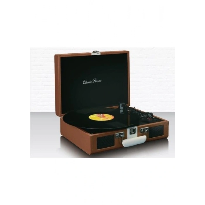 Lenco Classic Phono TT-120 Şarjlı Bluetoothlu Pikap Kahverengi Retro Tasarımlı Kalite